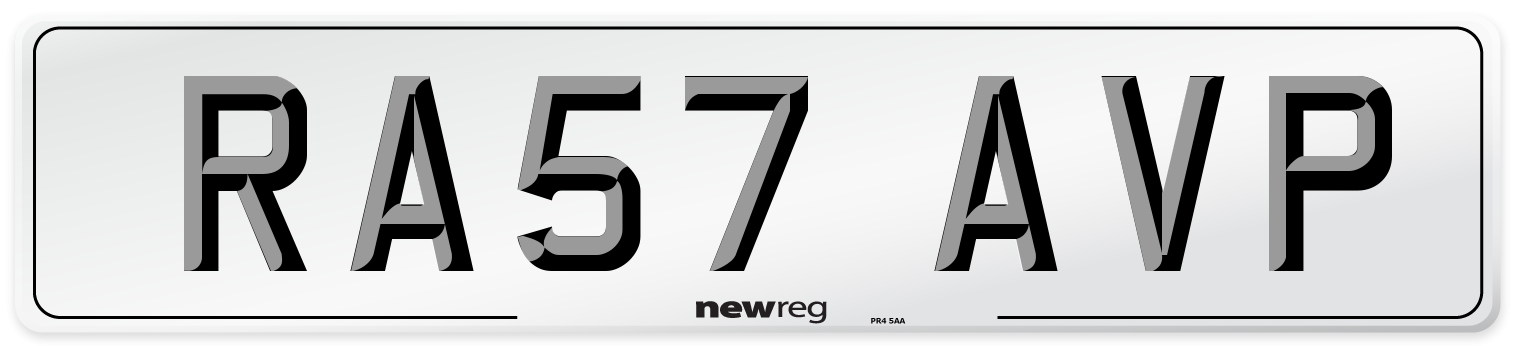 RA57 AVP Number Plate from New Reg